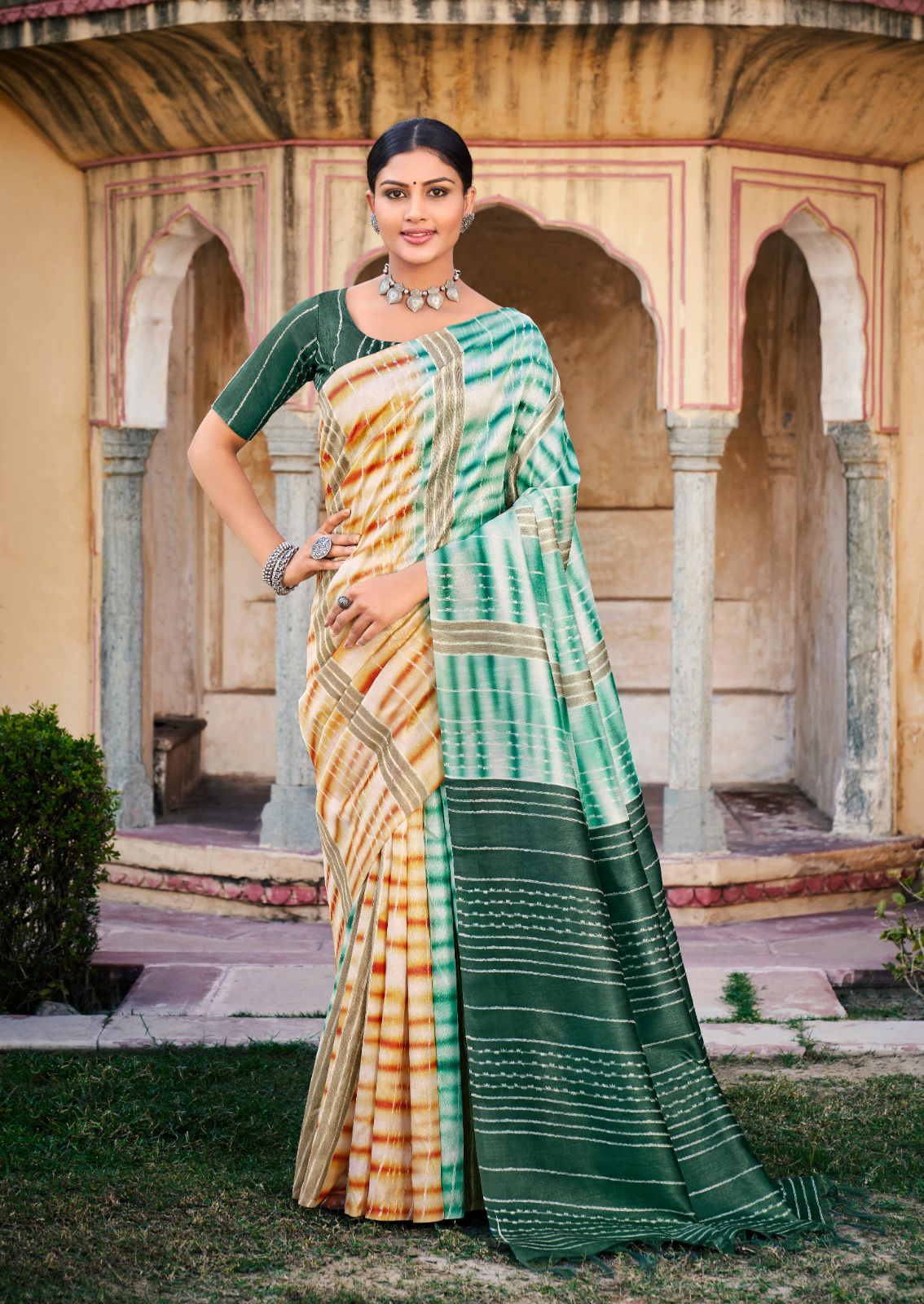 Shreyans White Stitch Wholesale Printed Saree Catalog